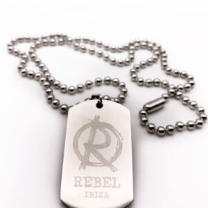 Rebel Ibiza dog tag chain - stainless steel, silver-colored