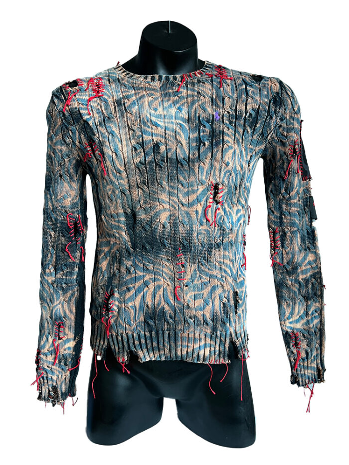 Upcycling Pullover Ralph Lauren red String