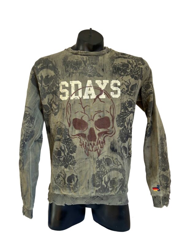 Upcycling Sweatshirt SDAYS SKULL