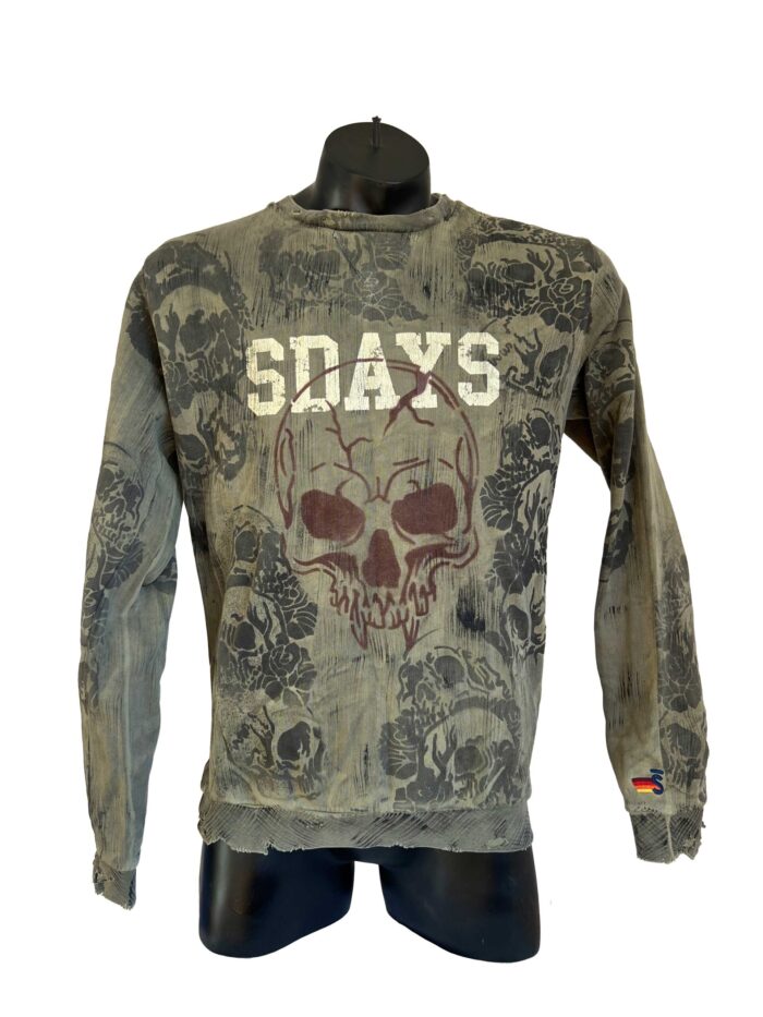 Sudadera Upcycling SDAYS SKULL