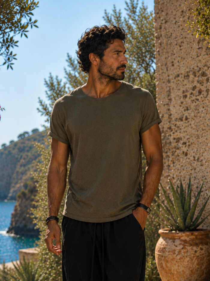 CAMISETA BÁSICA verde militar