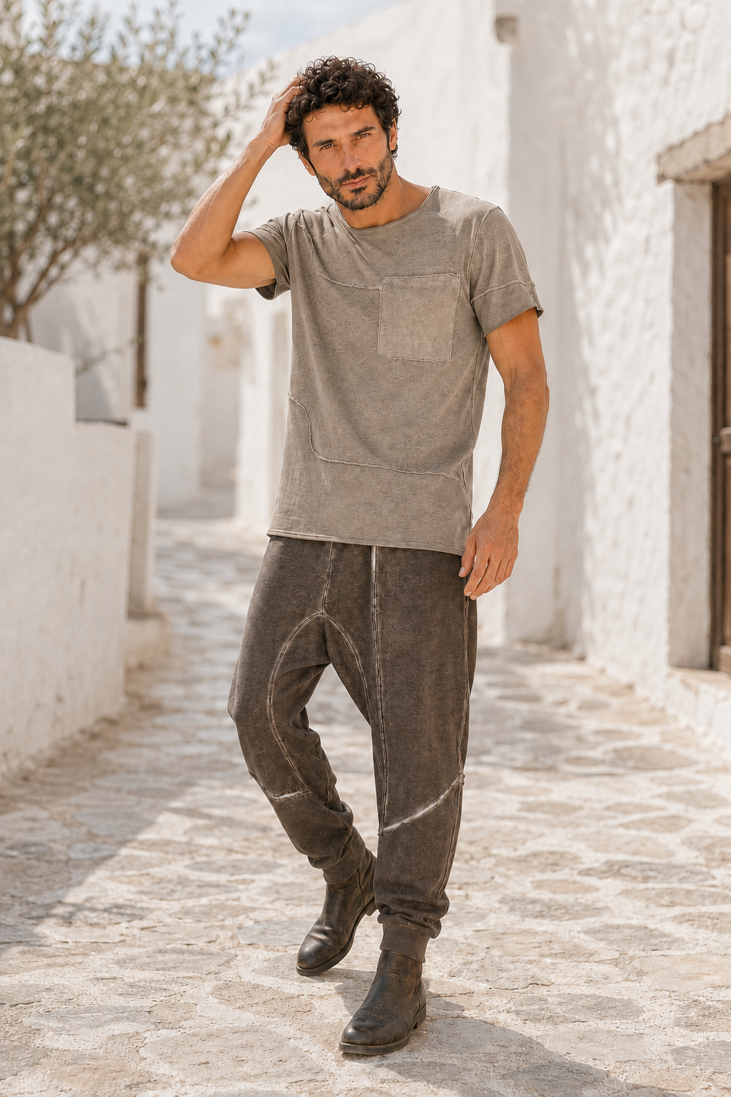 Rebel Ibiza T-Shirt "Judy" olivgrün
