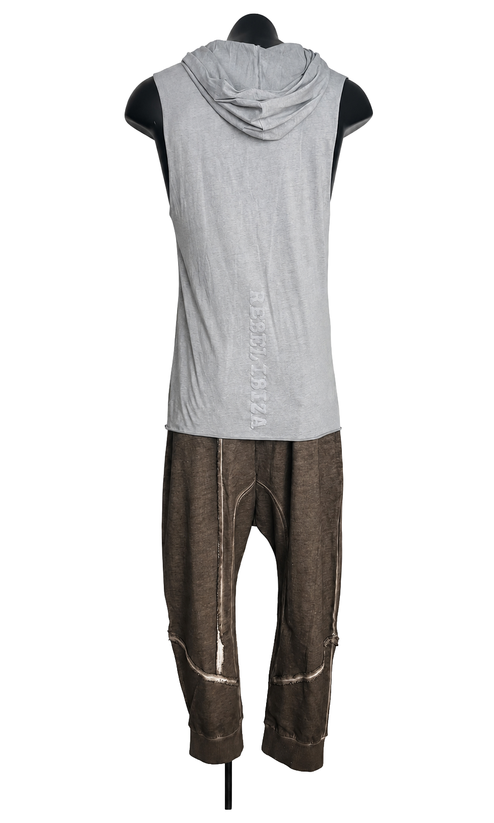 Rebel Ibiza Tank Top Hoodie grau – Bild 3