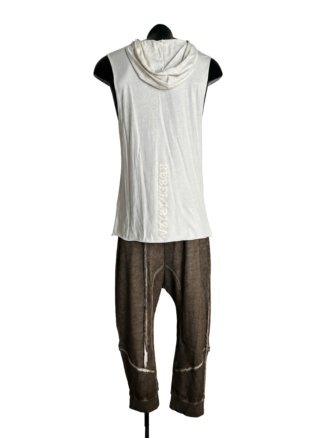 Rebel Ibiza Tank Top Hoodie weiss – Bild 3